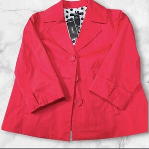 Nwt Alfani Petite Red Blazer With 3/4 Sleeves And Pockets ( Size: 4p)